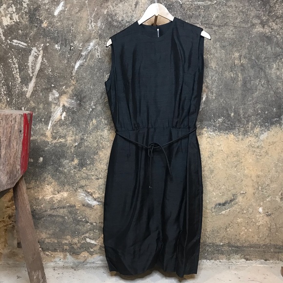 Vintage Dresses & Skirts - Vintage black silk dress